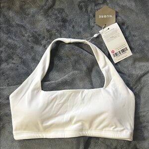 Buffbunny White Halter sports bra